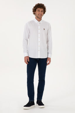 Erkek Beyaz Uzun Kollu Basic G_mlek Sepette S_rpriz _ndirim - U.s. polo assn фото 4