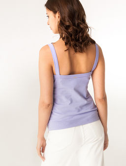 VILATTE / Топ с двуслойной зоной бра из премиального хлопка  фото 2