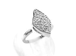 Кольцо Лепесток фольга серебристая