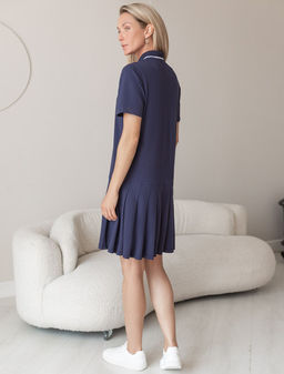 Платье-поло из фактурного трикотажа - Vilatte фото 3