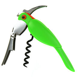 Штопор-открывалка металлический Ара с пилой, в пластмассовом корпусе, 12,3х2,5х2см, на картоне (Китай) - Домашняя мода фото 2