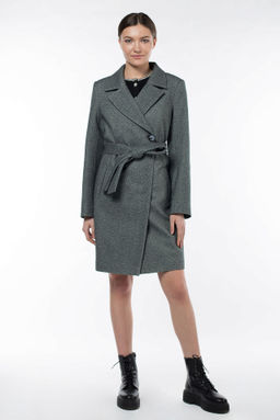 01-09021 Пальто женское демисезонное (пояс) - El podio фото 3