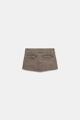 TRF COLOURED DENIM MINI SKIRT - Zara фото 11