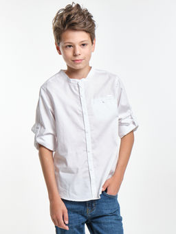 Рубашка голубая для школы на праздник UD 7950 голубой - Mini maxi фото 20