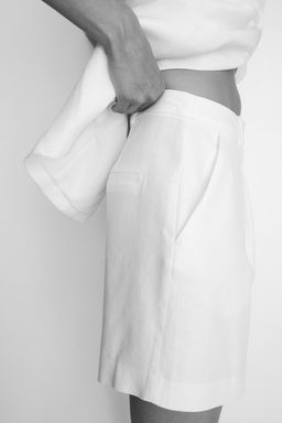 Pantalon corto en mezcla de lino - H&m фото 5