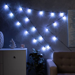 Умная гирлянда Нить 6 м с насадками Калейдоскоп, IP20, тёмная нить, 20 LED, свечение RGB, USB - Luazon lighting фото 6