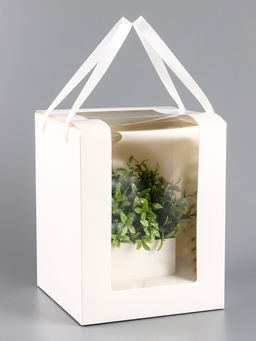 Коробка для цветов, 20?20?25 см, белая