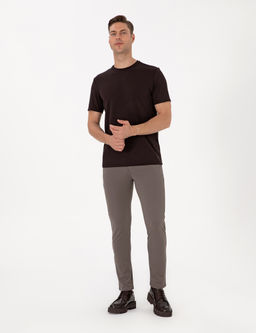 Vizon Slim Fit Beli Lastikli Kordonlu Jogger Kanvas Pantolon