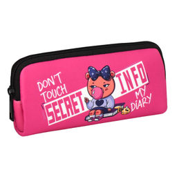 Пенал школьный Феникс+, арт.65745/ 24 СЕКРЕТНЫЙ БЛОКНОТ (без наполнения, 21х9х3,5 см, неопрен, молни