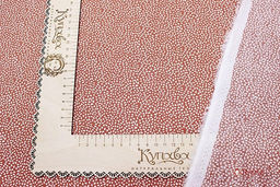 Штапель Мелкая рябь цв.терракотовый, ш.1.45м, вискоза-100%, 90гр/м.кв - Купава фото 2