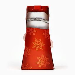 Цена за 5 шт. Коробка новогодняя складная с окном «Дедушка Мороз», 6×12×3.5 см