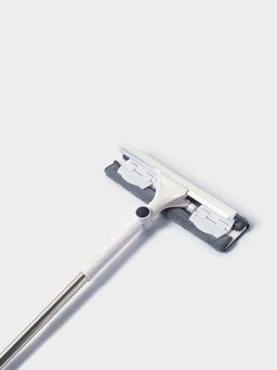 Окномойка бабочка, стальная телескопическая ручка, микрофибра, поворот на 180°, 27×7×114(137) см