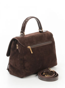 LACCOMA сумка АУ4888Ф-коричневый натуральная замша хлопок