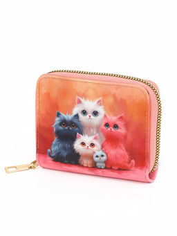 Кошелек дет 07-01-07 Коты, 10,8*2,5*8,5 см, на молнии, рыжий