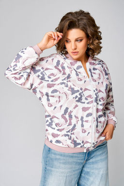 Бомбер Swallow 789 черный+принт леопард  фото 35