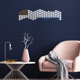 Декор настенный "Сердца", из акрила, зеркальный, 100 элементов, сердце, 2 х 2.5 см, серебро