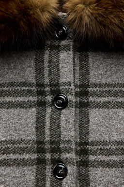 FAUX FUR COLLAR JACKET - Zara фото 6