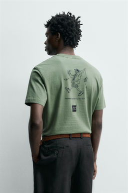 CAMISETA ESTAMPADOS COMBINADOS / verde lavado - Zara фото 3