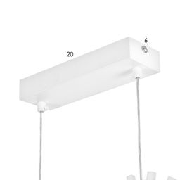 Светильник подвесной «Рассвет» LED 36 Вт цветной 30×5×60 см