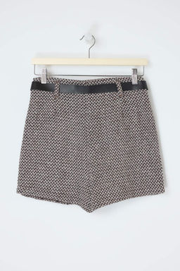 TRENDYOLMILLA Cok Renkli Kemer Detayl? Dokuma Etek Gorunumlu Sort TWOAW25SR00046  фото 7