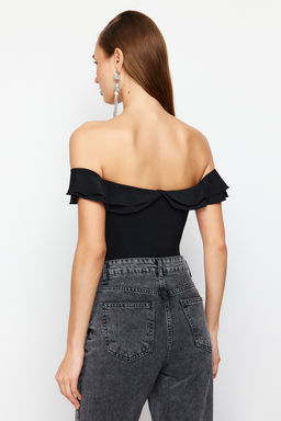 Siyah Volan Detayl? F?rf?rl? C?tc?tl? Orme Body TPRSS24BD00014 - Trendyolmilla фото 6