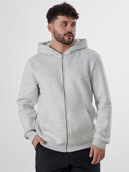 Жакет мужской серый на молнии с начесом
