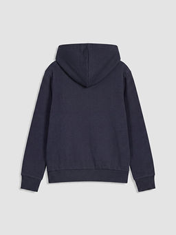Kap??onlu K?z ?ocuk Fermuarl? Sweatshirt