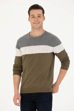U. S. Polo Assn / Мужской свитер цвета хаки - U.s. polo assn фото 3