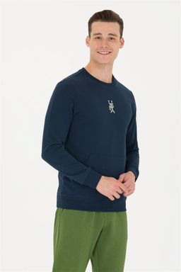 U. S. Polo Assn Мужской темно-синий свитшот с круглым вырезом - U.s. polo assn фото 3