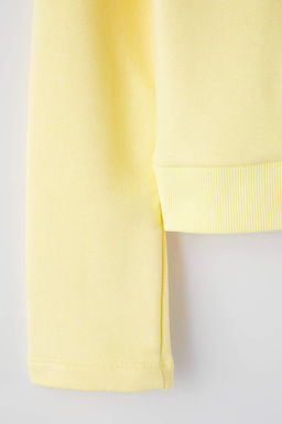 Teen Ac?k Sar? Dugmeli Regular/Normal Kal?p Orme Sweatshirt TWOAW26SW00162 - Trendyolmilla фото 3