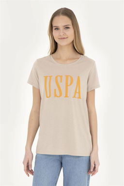 U. S. Polo Assn / Женская футболка светло-хаки с круглым вырезом - U.s. polo assn фото 3