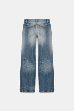 JEANS TRF WIDE LEG TIRO BAJO / Azul medio - Zara фото 9