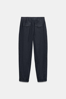 PANTAL?N CHINO BAJO VUELTA / ?ndigo - Zara фото 8