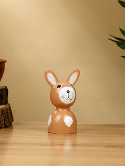 Набор сувенирный Зайки, h=15 см, h=13 см, h=10.5 см, дерево, коричневый