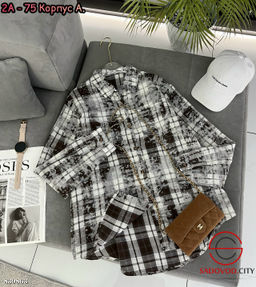 Рубашка женская в клетку