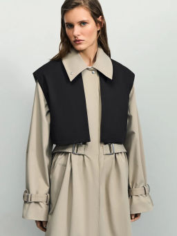 Плащ со съемным жилетом / Zarina фото 2