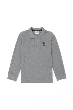 Базовый свитшот серого меланжевого цвета для мальчика