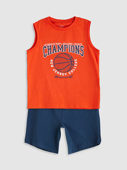 Bask?l? Erkek ?ocuk Atlet ve ?ort 2li