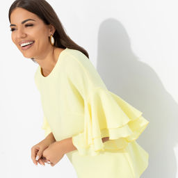 Блуза с акцентными рукавами, Молниеносная влюбленность (sunny) - Charutti фото 3