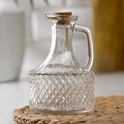 Бутылка для соусов и масла Доляна «Парфе», 180 мл, 9.5×14 см, с пробковой крышкой, стекло, прозрачная