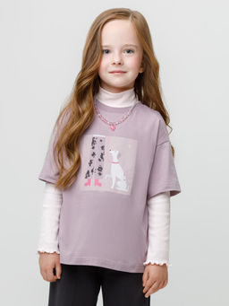 КР 302866/сиреневый 3304 к617 фуфайка (футболка) для дев