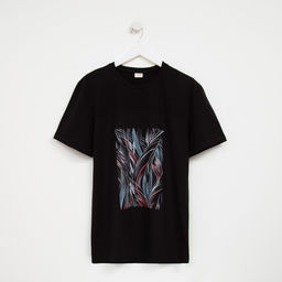 Футболка мужская MINAKU с фирменным принтом цвет чёрный, р-р 50