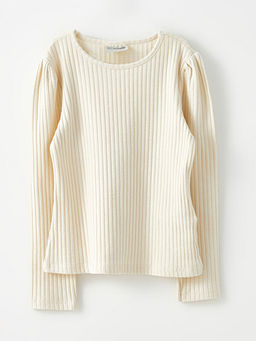 Bisiklet Yaka Basic Uzun Kollu K?z ?ocuk Ti??rt