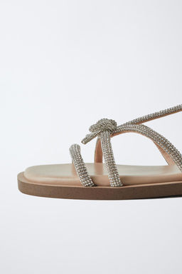 SHINY SANDALS WITH BOWS - Zara фото 5