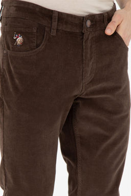 Мужские коричневые брюки из плотной ткани - U.s. polo assn фото 5