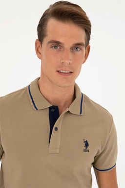 U. S. Polo Assn / Мужская базовая футболка цвета хаки - U.s. polo assn фото 2