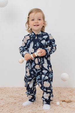 КР 6483/индиго,волшебные совы к419, комбинезон