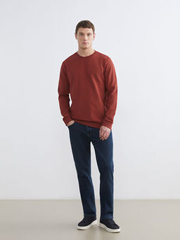 Bisiklet Yaka Erkek Sweatshirt