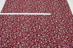 Штапель Теплые воспоминания цв.бордово-красный, ш.1.45м, вискоза-100%, 110гр/м.кв - Купава фото 2