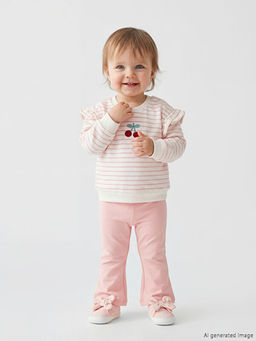 Nak??l? K?z Bebek Sweatshirt ve Tayt